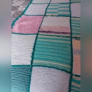 Knitted baby blanket Vintage and handmade.